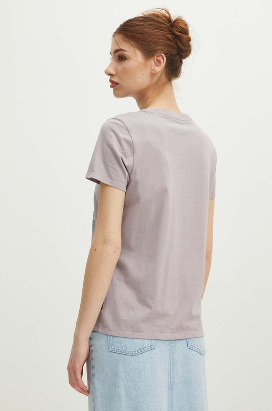 T-shirt bawełniany damski z kolekcji Tatrzański Park Narodowy x Medicine kolor fioletowy fioletowy RS24.TSDA59