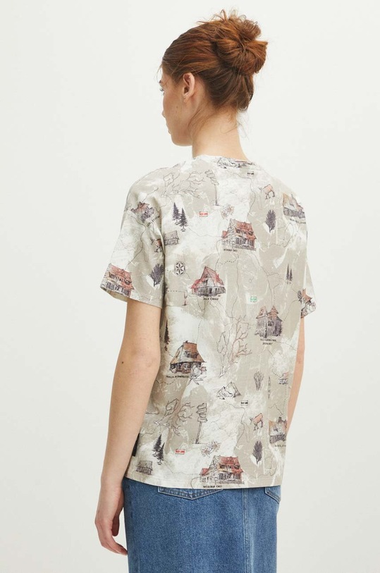 T-shirt bawełniany damski z kolekcji Tatrzański Park Narodowy x Medicine kolor beżowy beżowy RS24.TSDA61