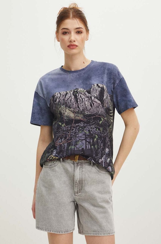 Bavlnené tričko dámske s prímesou elastanu z kolekcie Tatra Legends viac farieb RS24.TSDA63 viacfarebná RS24