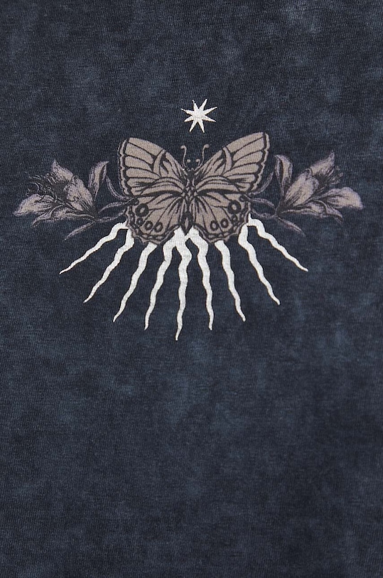 T-shirt bawełniany damski z nadrukiem kolor czarny RS24.TSDB00 czarny