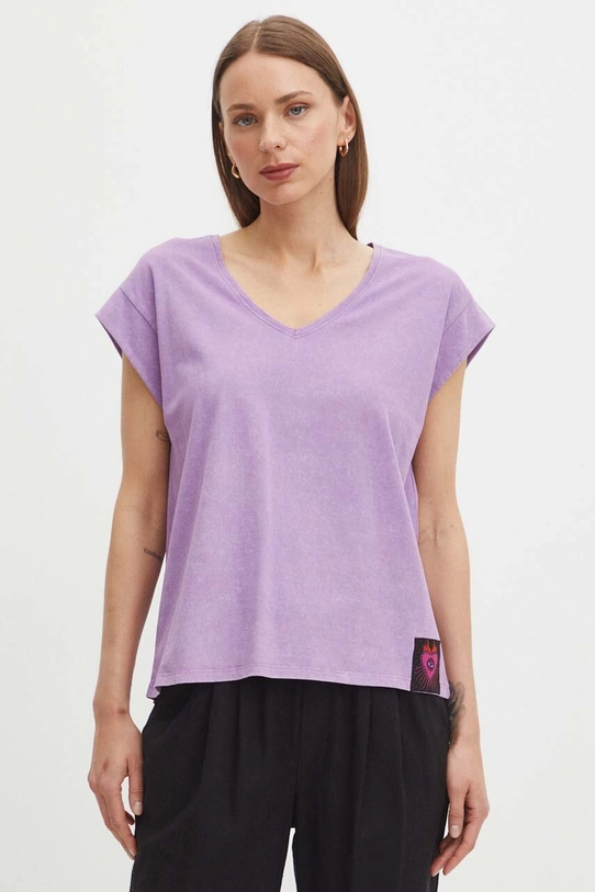 Medicine tricou din bumbac violet RS24.TSDB05