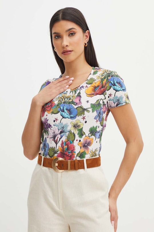 Bavlněné tričko béžová barva RS24.TSDC02 béžová RS24