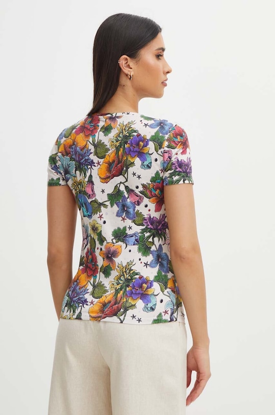 Oblečení Bavlněné tričko béžová barva RS24.TSDC02 béžová