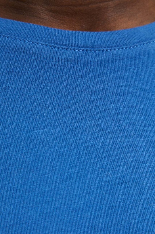 Bavlnené tričko pánske s elastanom hladké modrá farba modrá RS24.TSM010