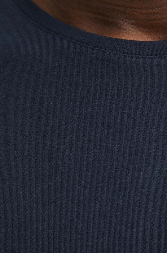 T-shirt bawełniany męski z domieszką elastanu gładki kolor granatowy RS24.TSM010 granatowy