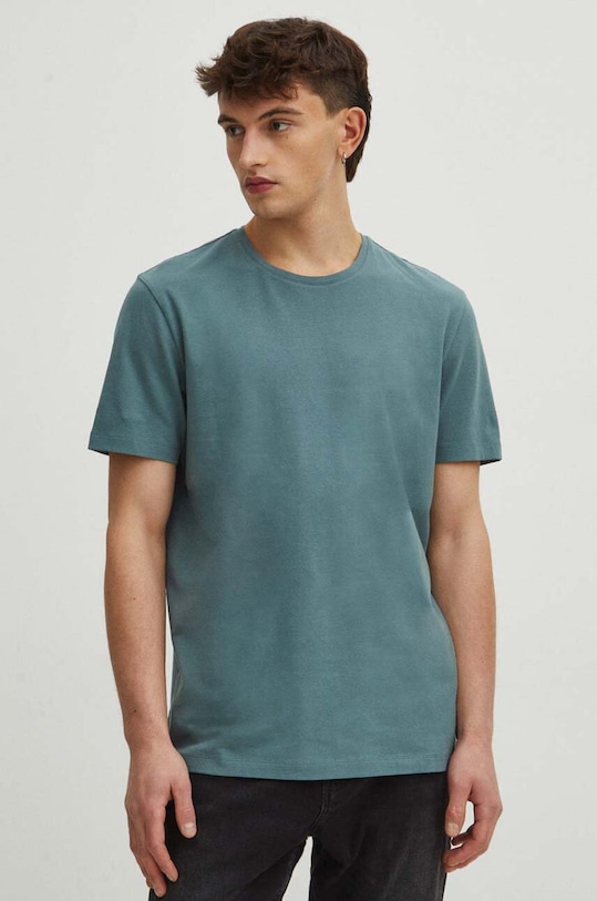 Medicine t-shirt bawełniany turkusowy RS24.TSM011