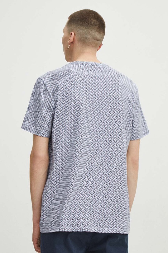 Odzież T-shirt bawełniany męski z domieszką elastanu kolor niebieski RS24.TSM022 niebieski