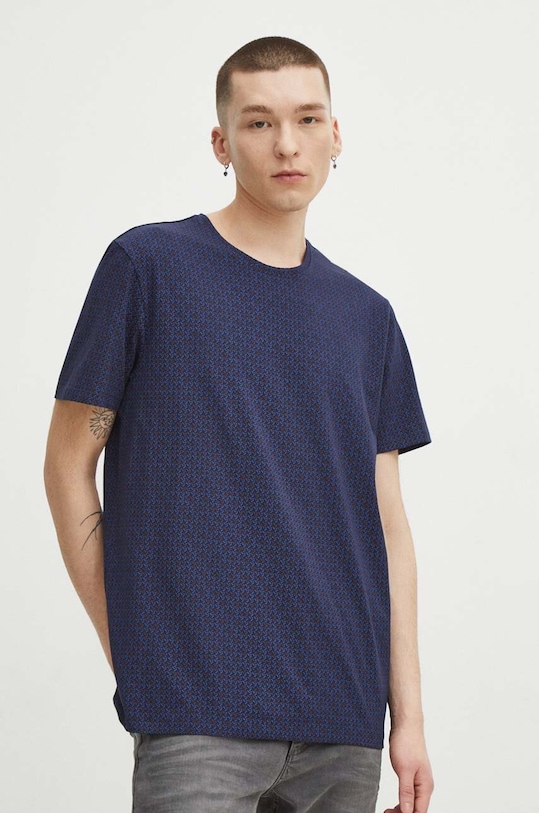 Medicine t-shirt bawełniany z elastanem granatowy RS24.TSM022