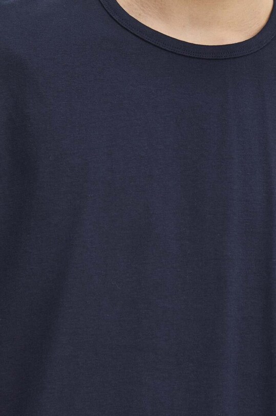 T-shirt bawełniany męski gładki kolor granatowy RS24.TSM031