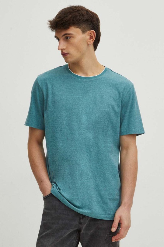 Medicine t-shirt bawełniany regular turkusowy RS24.TSM040