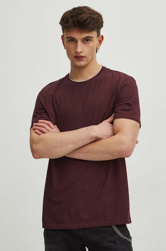 Medicine t-shirt bawełniany regular bordowy RS24.TSM040