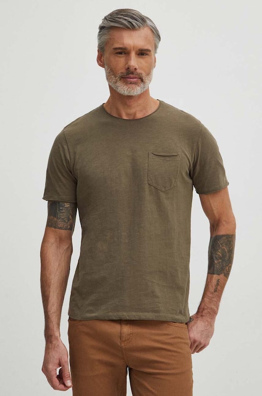 Medicine tricou din bumbac uni verde RS24.TSM051