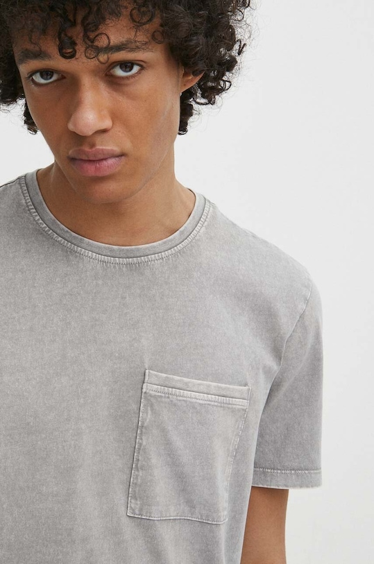 Bavlněné tričko Medicine hladký šedá RS24.TSM072