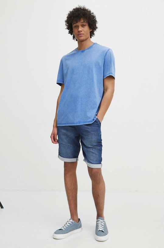 Bavlnené tričko pánske RS24.TSM074 modrá RS24