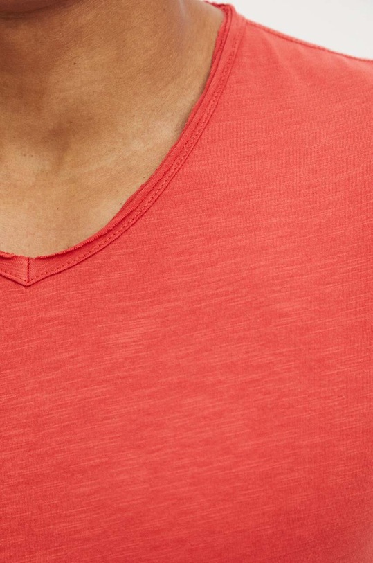 T-shirt bawełniany męski gładki kolor różowy RS24.TSM094 różowy
