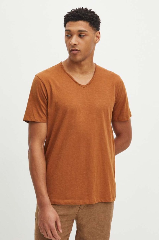 Medicine t-shirt bawełniany bawełna brązowy RS24.TSM094