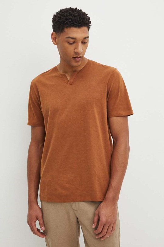 Medicine tricou din bumbac uni maro RS24.TSM095