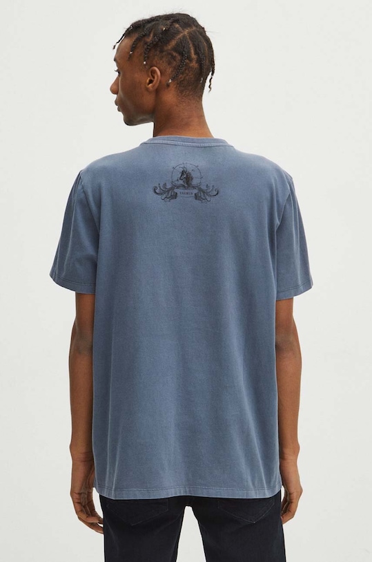 Bavlněné tričko pánské z kolekce Zvěrokruh - Býk tmavomodrá barva námořnická modř RS24.TSM154