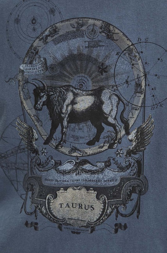 Bavlněné tričko pánské z kolekce Zvěrokruh - Býk tmavomodrá barva RS24.TSM154