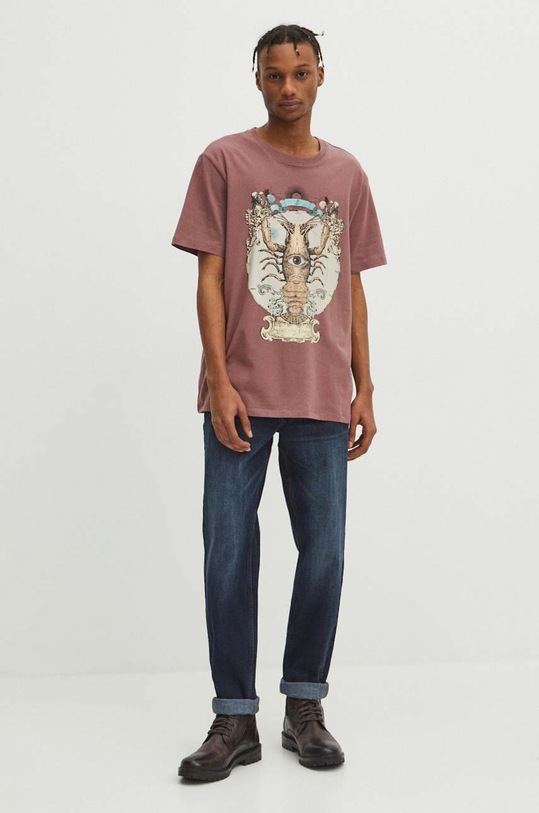 Odzież Medicine t-shirt bawełniany RS24.TSM158 różowy