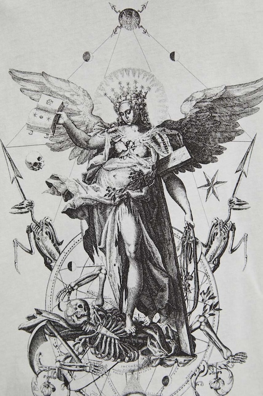 Bavlněné tričko pánské z kolekce Zvěrokruh - Panna šedá barva RS24.TSM159