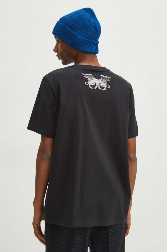 T-shirt bawełniany męski z kolekcji Zodiak - Koziorożec kolor szary szary RS24.TSM161