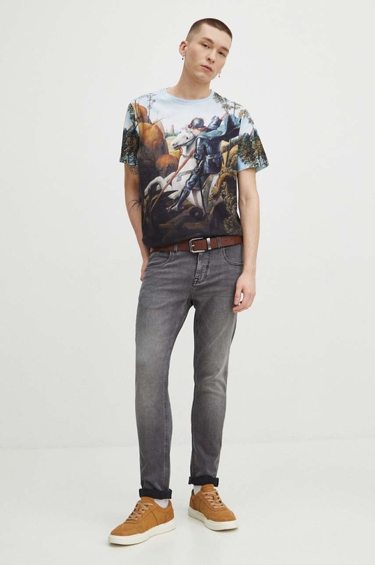 Oblečenie Bavlnené tričko pánske Eviva L'arte viac farieb RS24.TSM251 viacfarebná