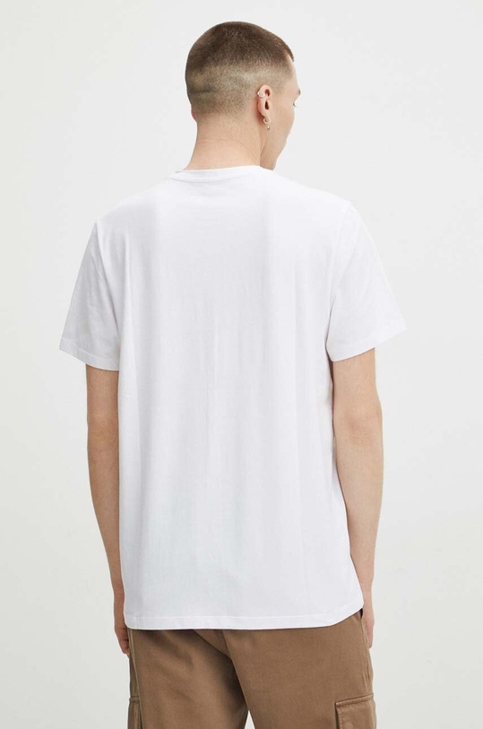 T-shirt bawełniany męski z domieszką elastanu z kolekcji Eviva L'arte kolor biały biały RS24.TSM253