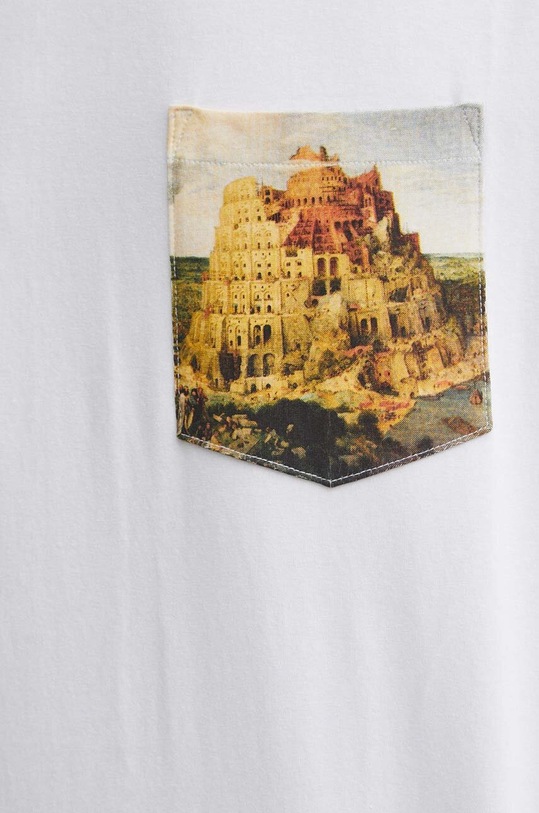T-shirt bawełniany męski z domieszką elastanu z kolekcji Eviva L'arte kolor biały RS24.TSM253