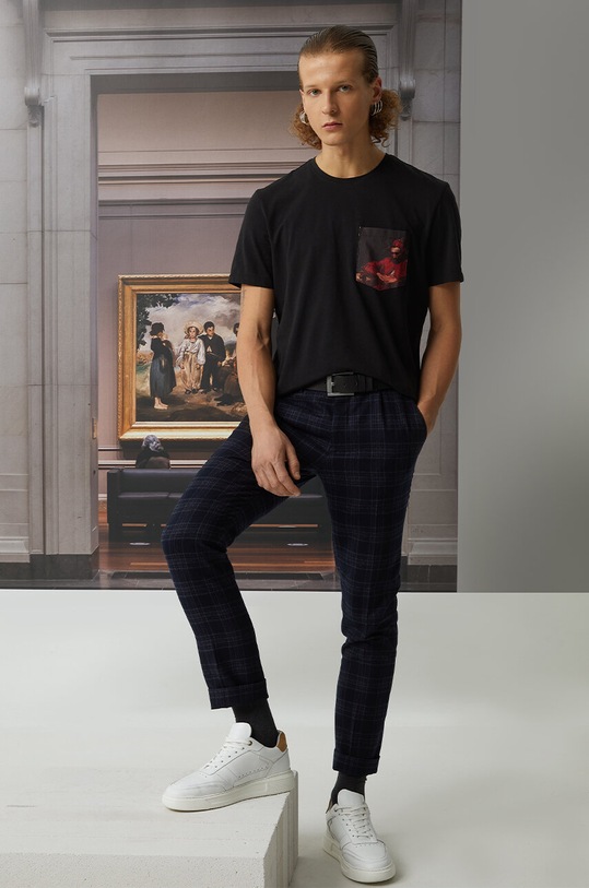 Medicine t-shirt bawełniany z elastanem czarny RS24.TSM253