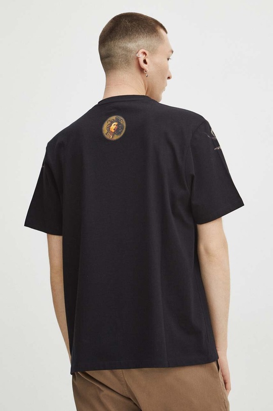 T-shirt bawełniany męski z kolekcji Eviva L'arte kolor czarny czarny RS24.TSM258