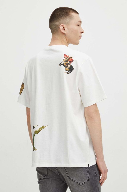 T-shirt bawełniany męski z kolekcji Eviva L'arte kolor beżowy beżowy RS24.TSM261