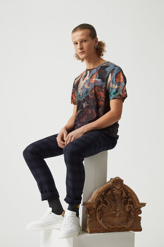 T-shirt bawełniany męski z kolekcji Eviva L'arte kolor multicolor bawełna multicolor RS24.TSM265