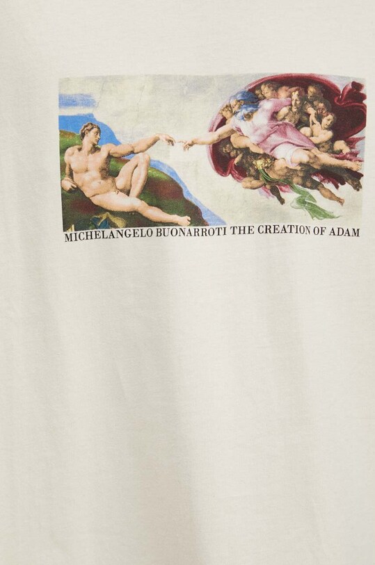 T-shirt bawełniany męski z kolekcji Eviva L'arte kolor beżowy RS24.TSM267