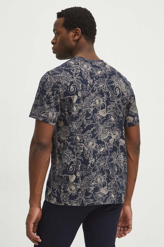 Odzież T-shirt bawełniany męski kolor granatowy RS24.TSM303 granatowy