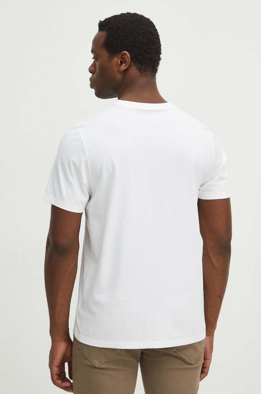 Odzież T-shirt bawełniany męski kolor biały RS24.TSM305 biały