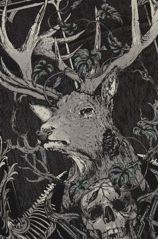 Bavlněné tričko pánské s potiskem černá barva RS24.TSM305 černá