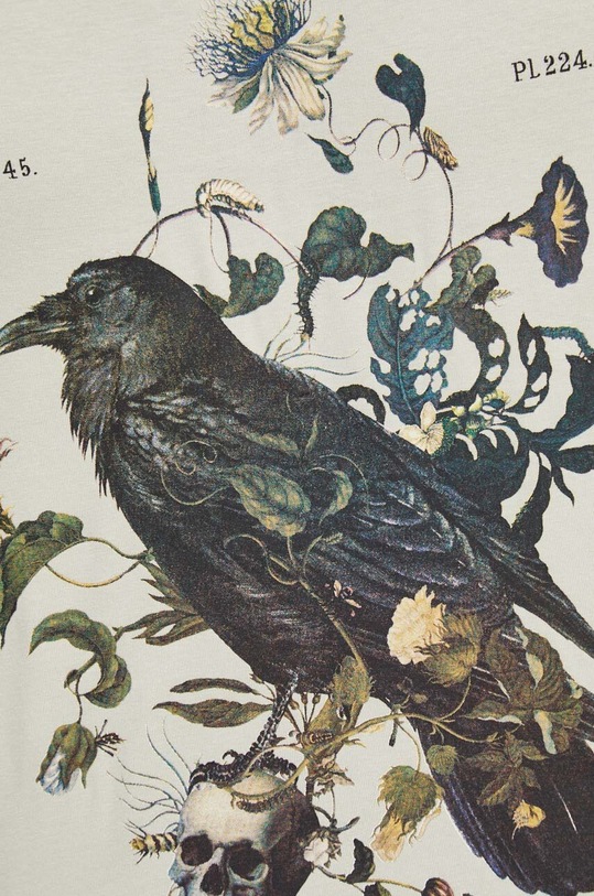 T-shirt bawełniany męski kolor beżowy RS24.TSM306 beżowy