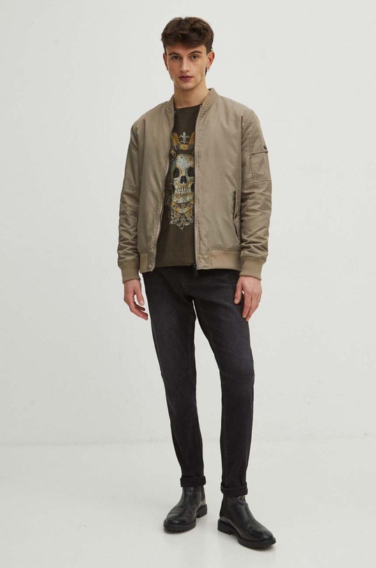 T-shirt bawełniany męski kolor zielony RS24.TSM400 zielony RS24