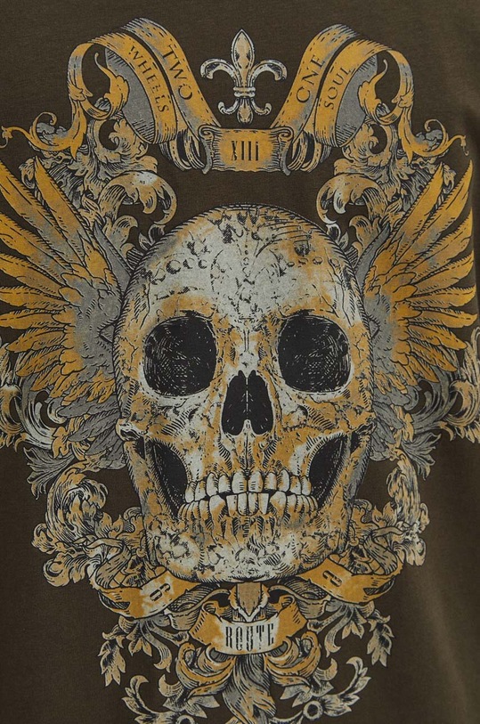 T-shirt bawełniany męski kolor zielony RS24.TSM400 zielony