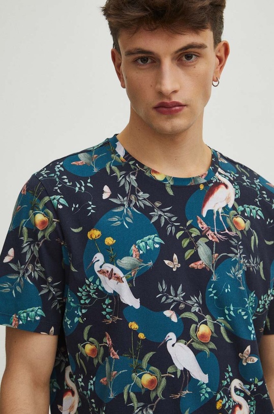 T-shirt bawełniany męski by Agnieszka Powązka, Grafika Polska kolor granatowy RS24.TSM452 granatowy RS24