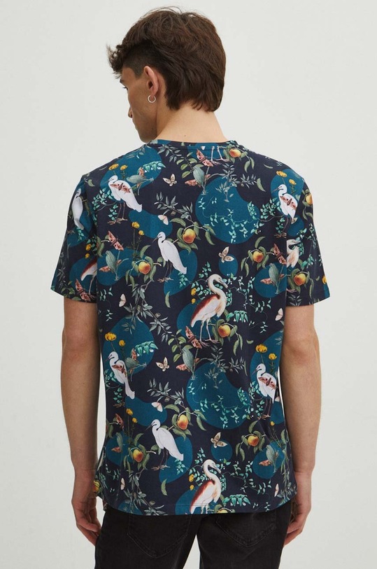 T-shirt bawełniany męski by Agnieszka Powązka, Grafika Polska kolor granatowy granatowy RS24.TSM452