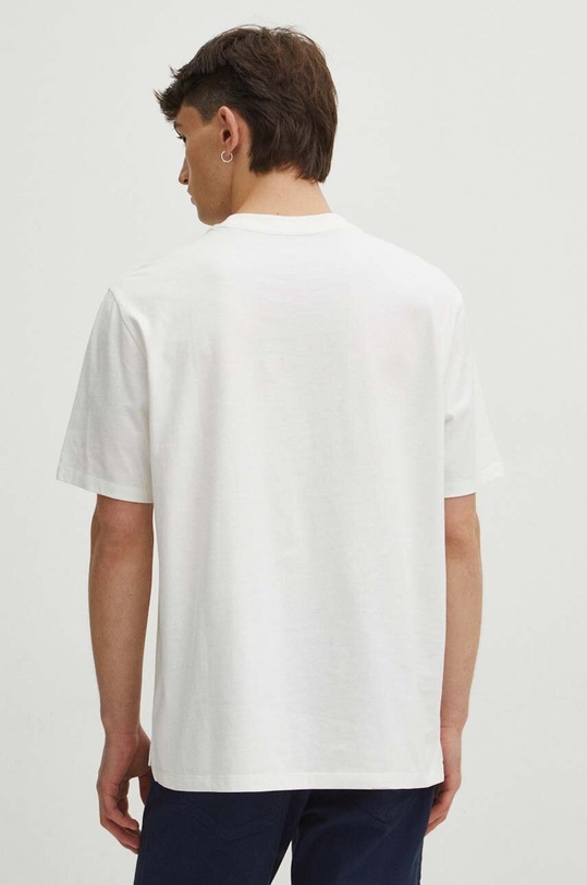 Bavlněné tričko pánské z kolekce Graphics Series béžová barva béžová RS24.TSM453