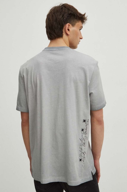 T-shirt bawełniany męski by Józef Hołard, Grafika Polska kolor szary szary RS24.TSM454
