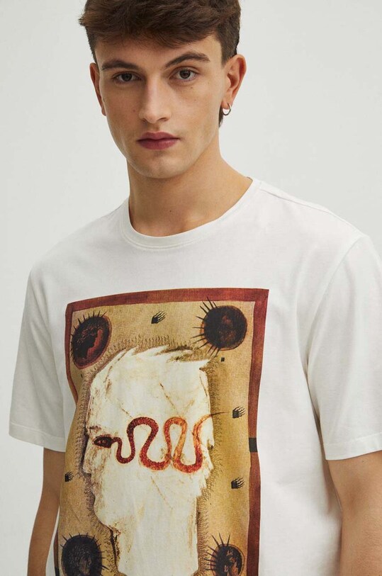 Medicine tricou din bumbac RS24.TSM455 bej