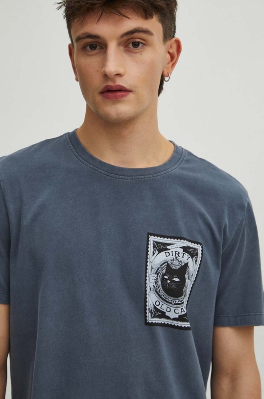 T-shirt bawełniany męski by Zuzanna Kierenkiewicz „zzzuzzzz”, Grafika Polska kolor granatowy RS24.TSM457 granatowy
