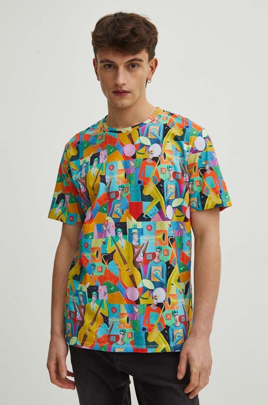 T-shirt bawełniany męski by Mirosław Nowiński, Grafika Polska kolor multicolor RS24.TSM461 multicolor RS24