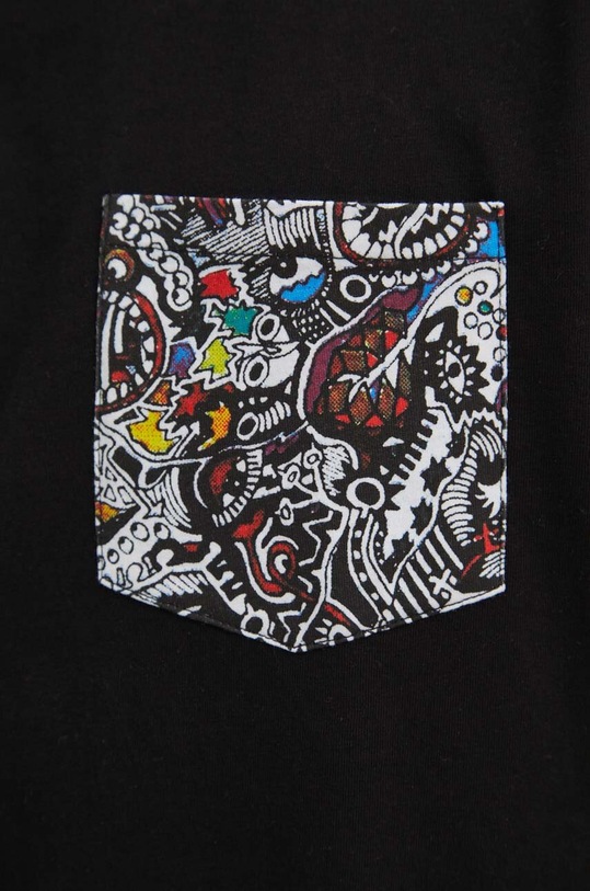 T-shirt bawełniany męski by Justyna Rybak, Grafika Polska kolor czarny RS24.TSM462