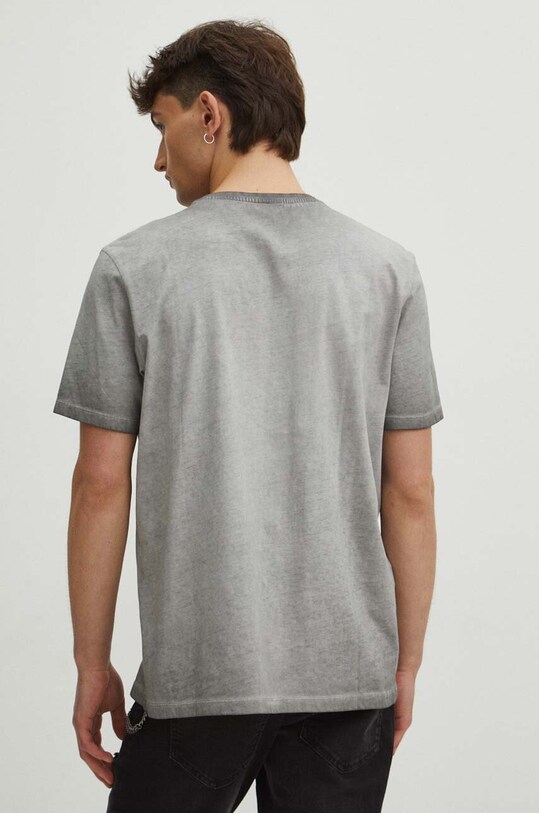 T-shirt bawełniany męski by Karol Patoła, Grafika Polska kolor szary szary RS24.TSM464