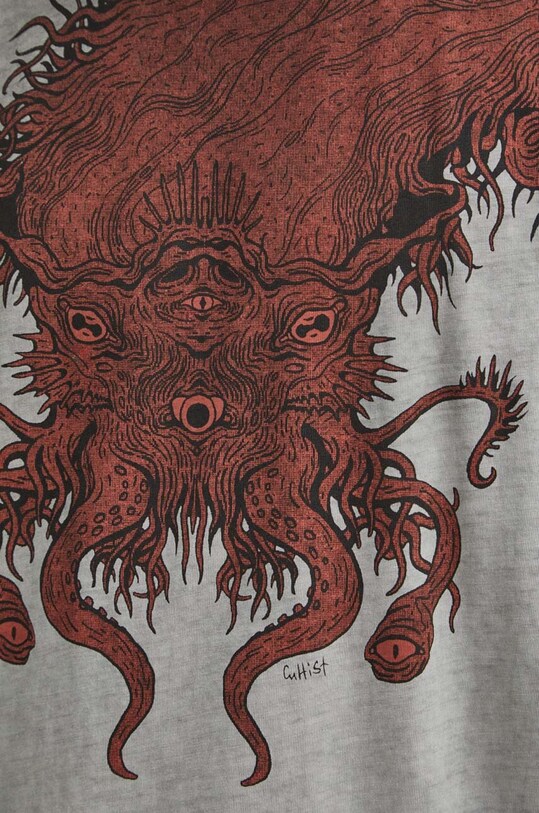 T-shirt bawełniany męski by Karol Patoła, Grafika Polska kolor szary RS24.TSM464